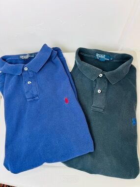 Vintage Polo Ralph Lauren Polo Shirt Bundle 2 Pack L Blue & Black